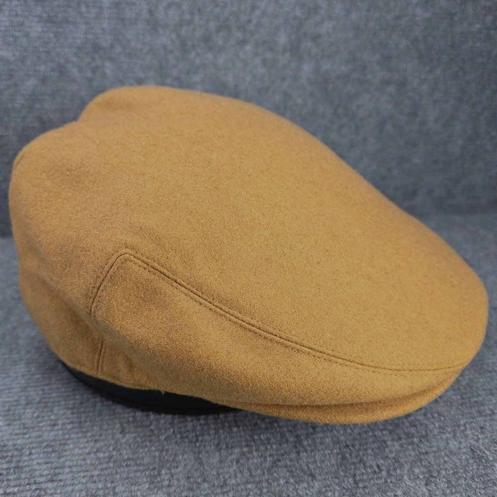 Newhattan Hat Flat Cap Newsboy Mens Size S Yellow Wool Blend Ivy Classic Driving